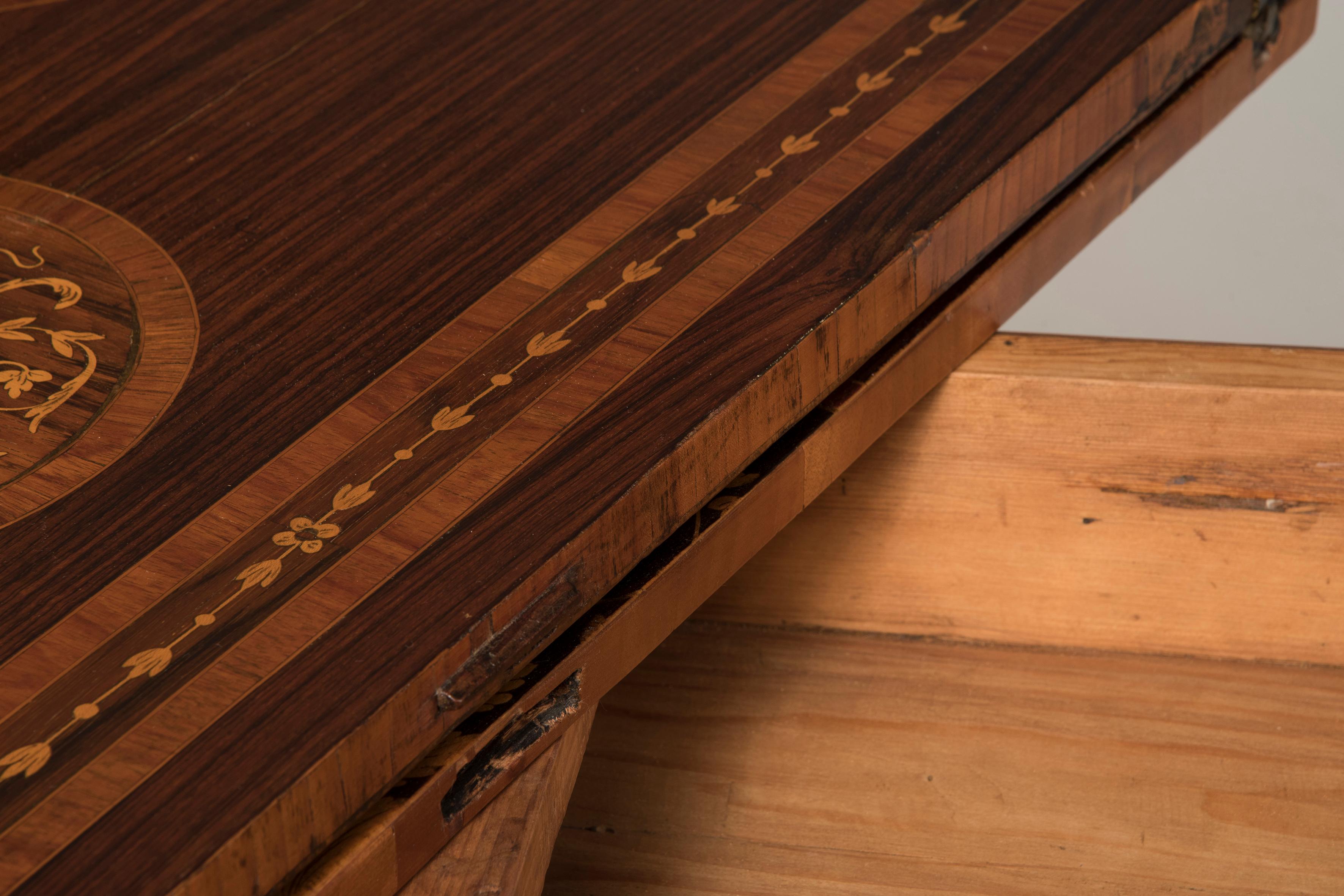 18° Century French Signed Jacob Freres Rue Meslee Half-Moon Inlaid Table Console 5