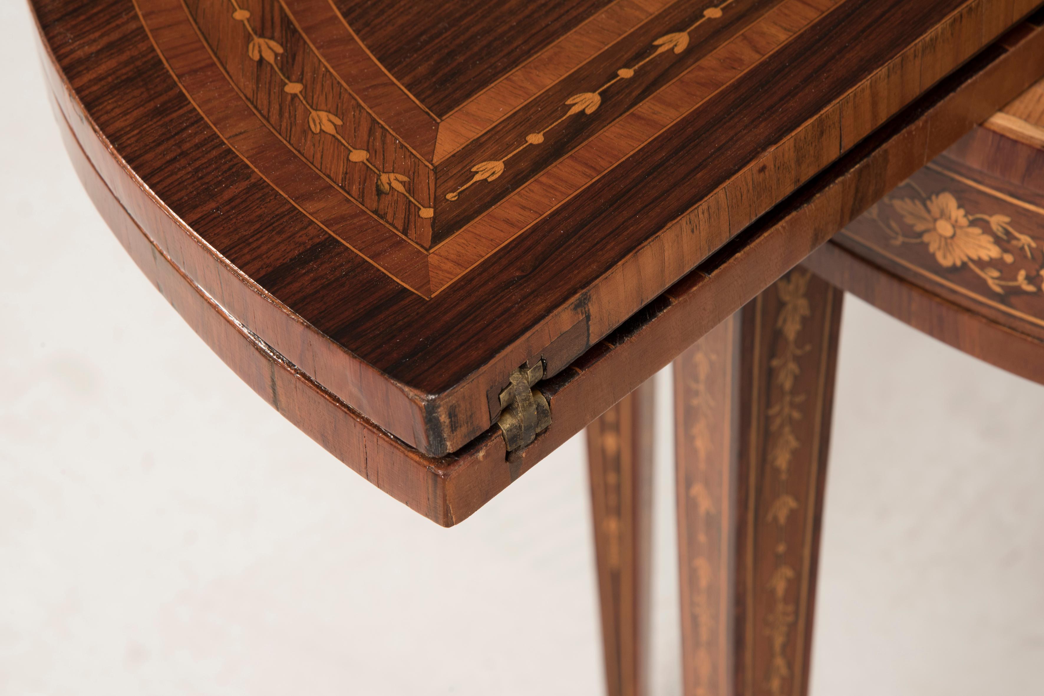 18° Century French Signed Jacob Freres Rue Meslee Half-Moon Inlaid Table Console 6