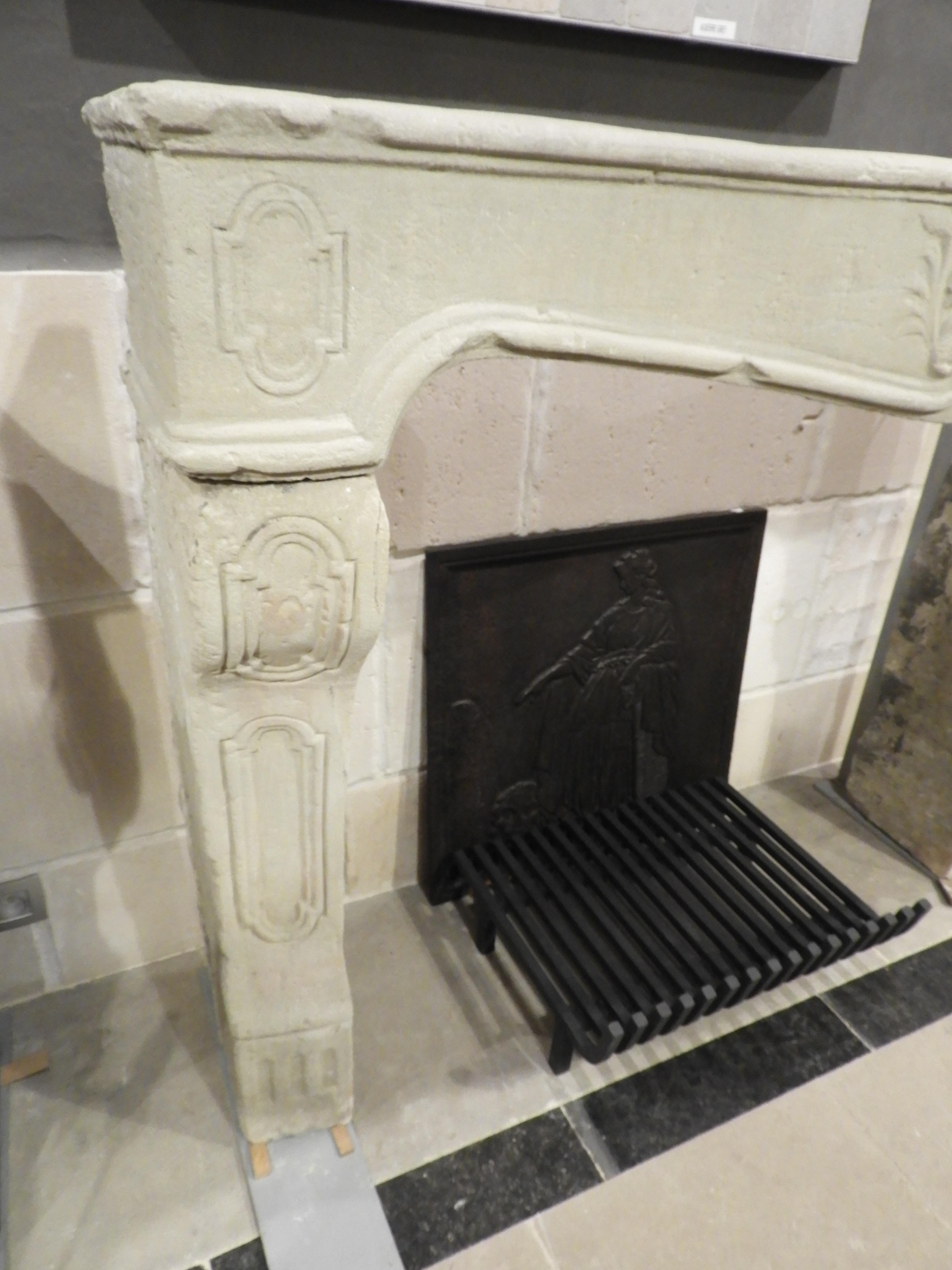 18th Century Louis XV Sandstone Fireplace For Sale 5