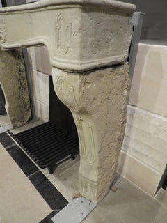 18th Century Louis XV Sandstone Fireplace