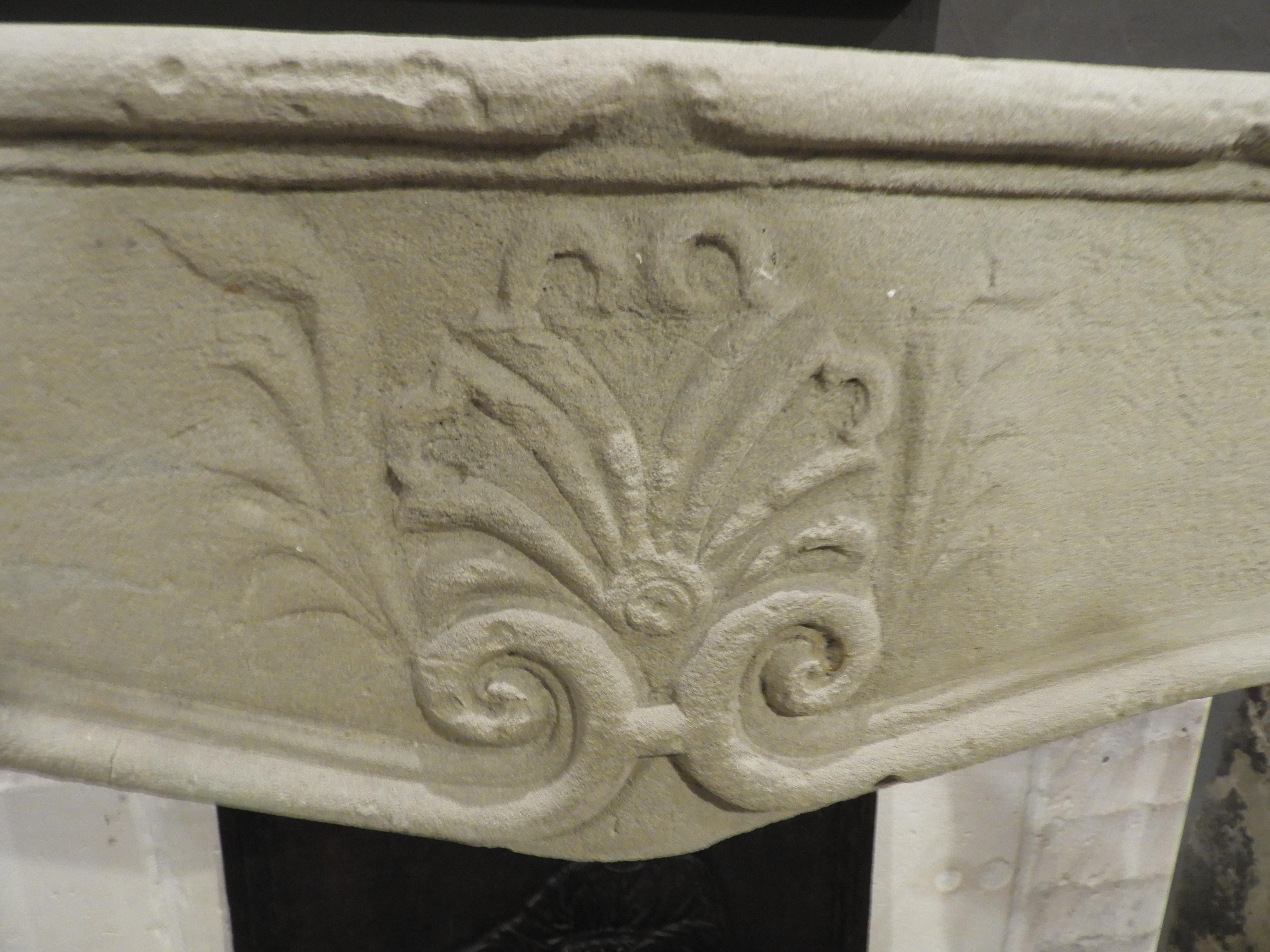 18th Century Louis XV Sandstone Fireplace For Sale 3