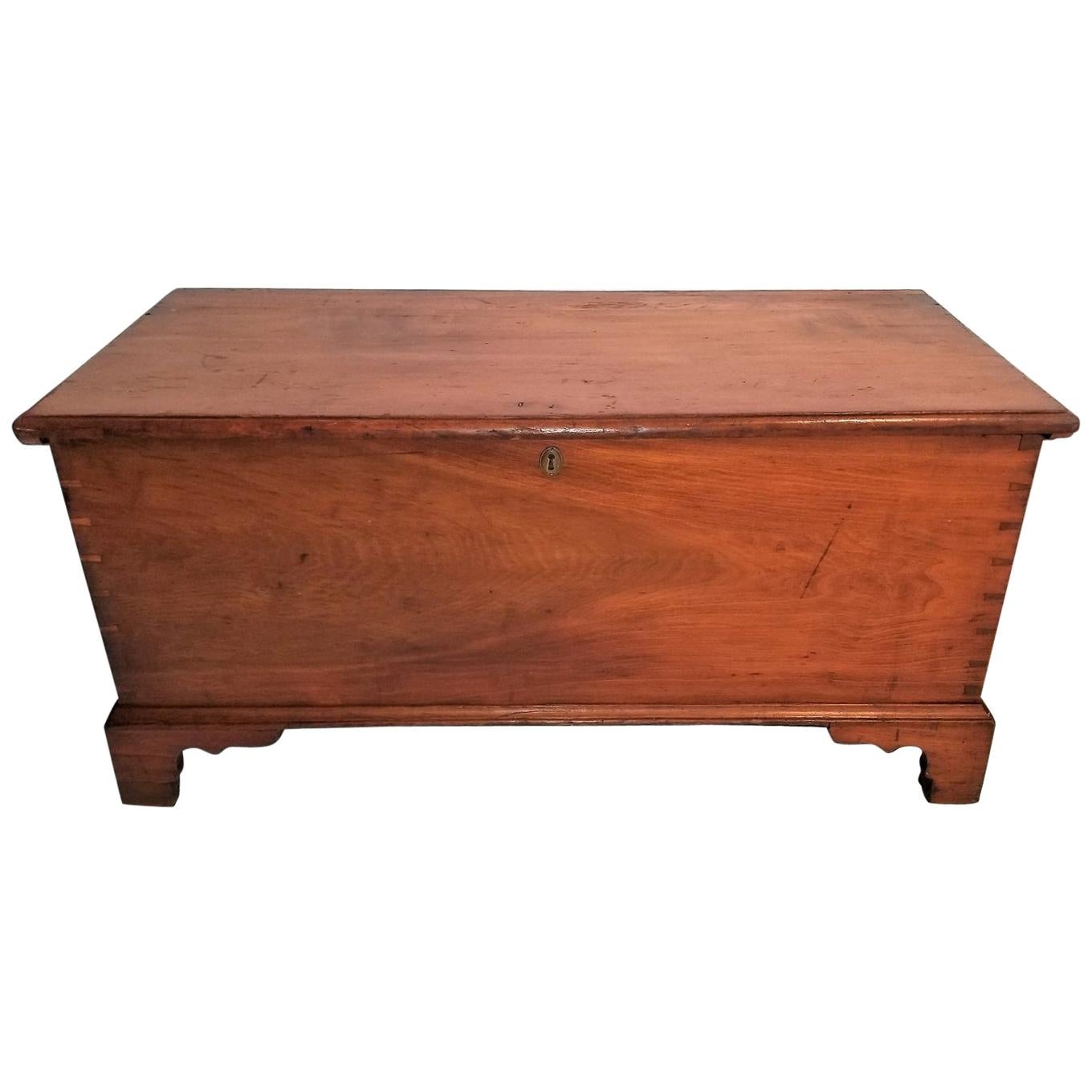 18 Century Pennsylvania Cherrywood and Cedar Blanket Chest