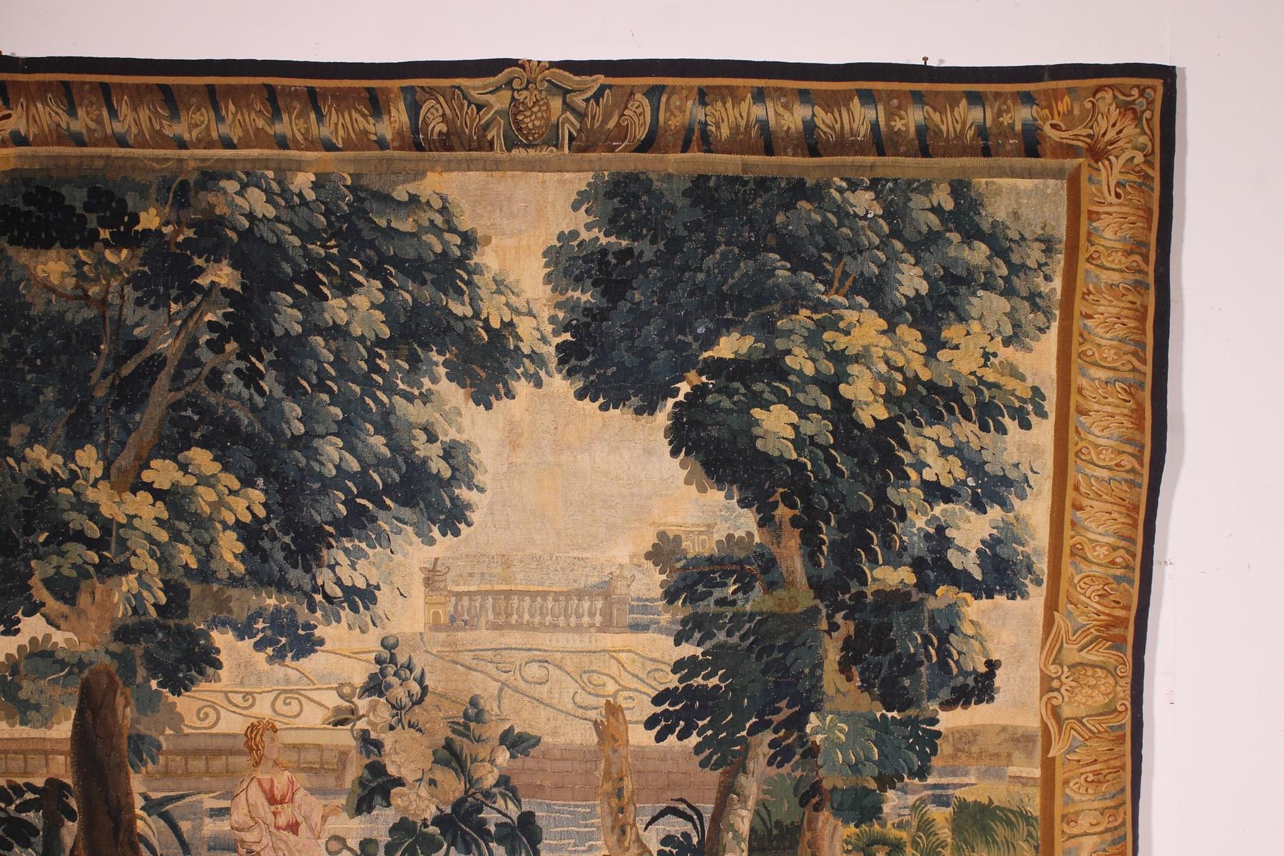 18 Century Tapestry From Brussels For Sale 4