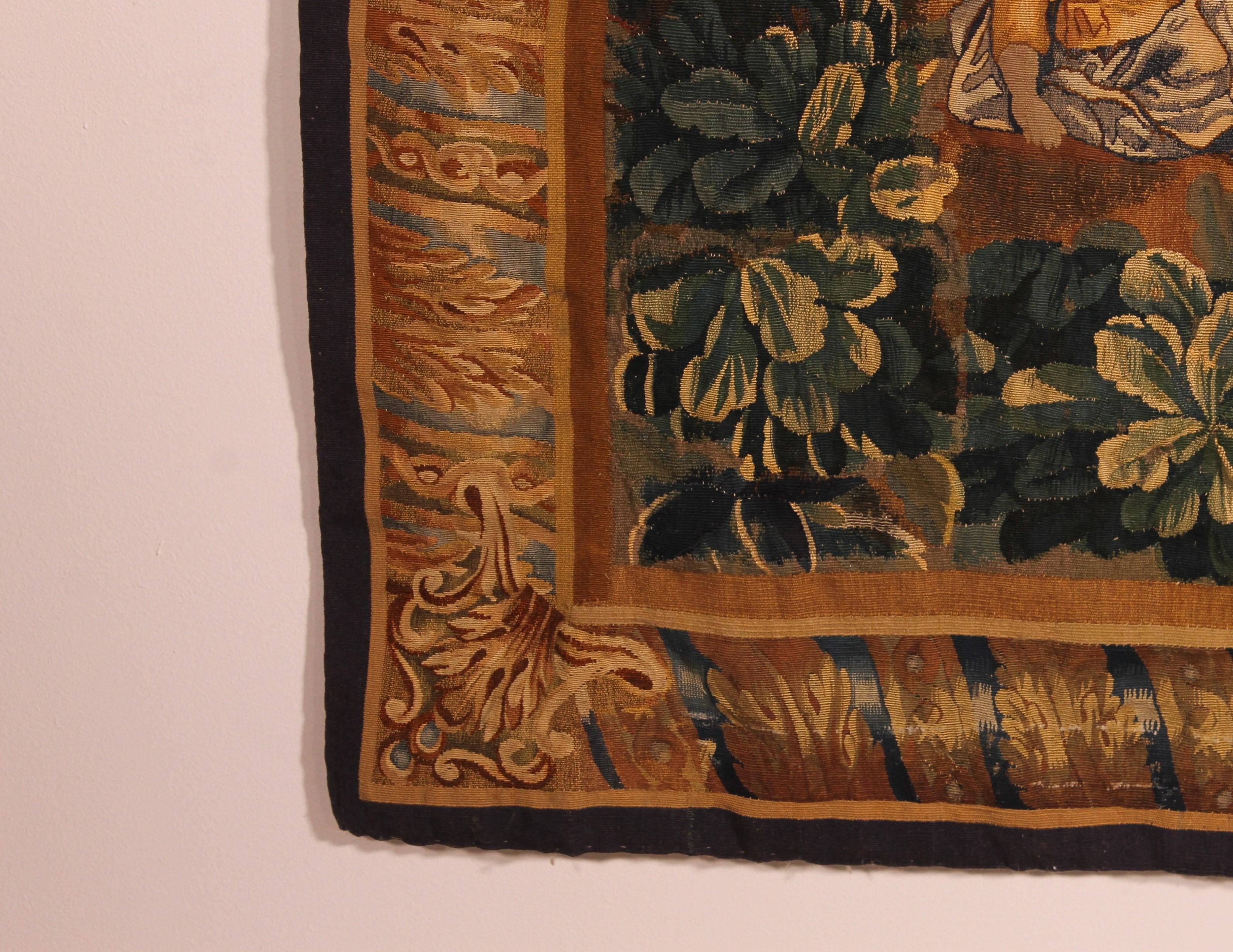 Wool 18 Century Tapestry From Brussels For Sale