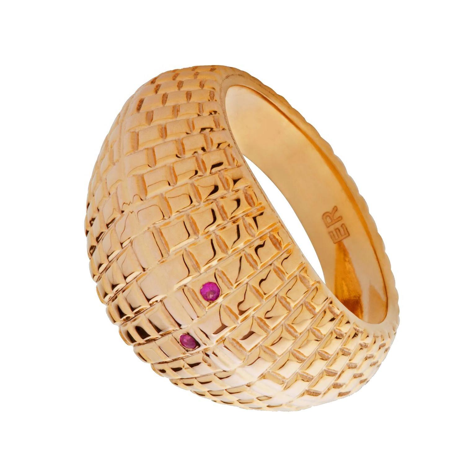 For Sale:  18 k Gold Ruby Yellow Brick Road Ring by Elizabeth Raine 3