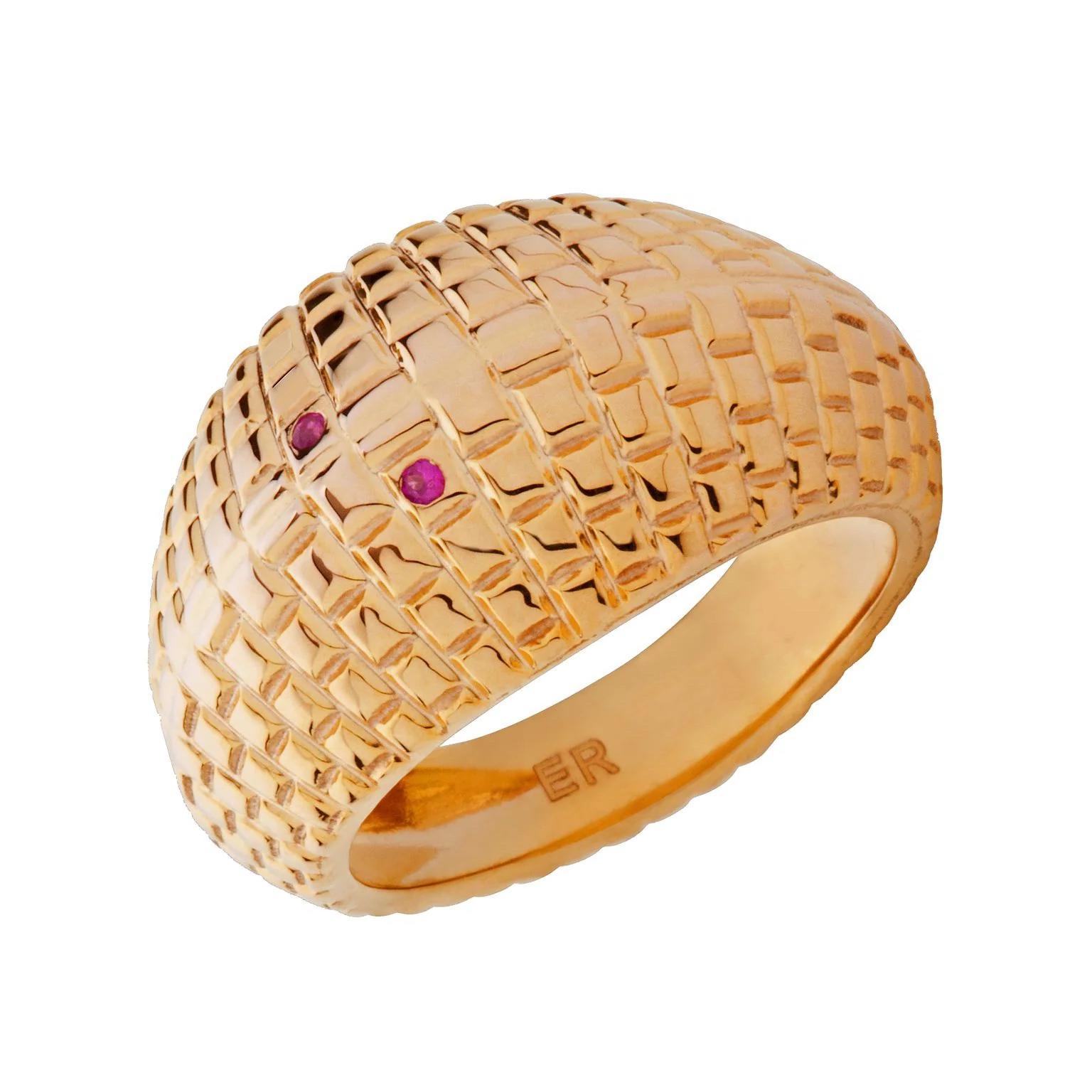 For Sale:  18 k Gold Ruby Yellow Brick Road Ring by Elizabeth Raine 4