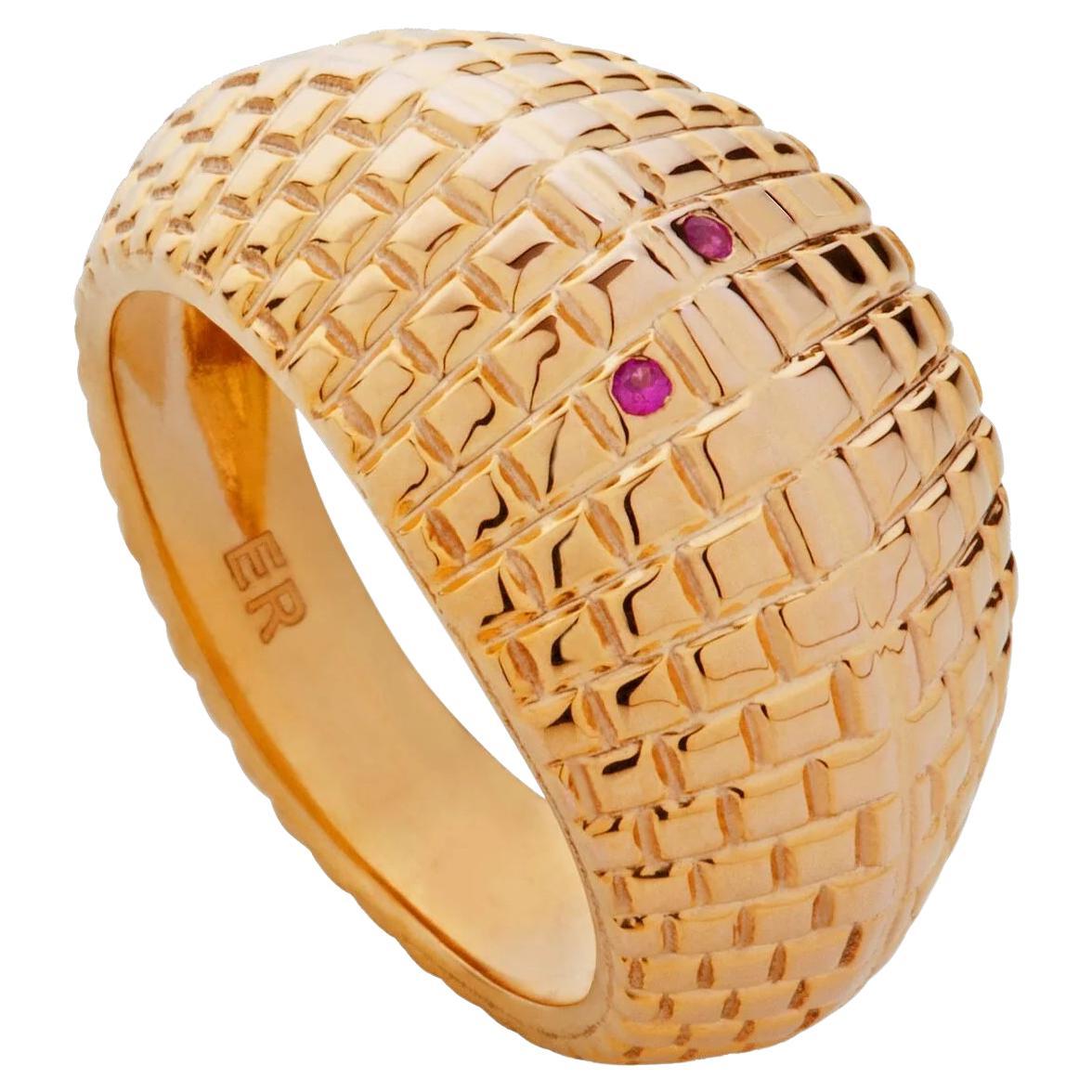 For Sale:  18 k Gold Ruby Yellow Brick Road Ring by Elizabeth Raine