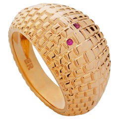 Used 18 k Gold Ruby Yellow Brick Road Ring by Elizabeth Raine