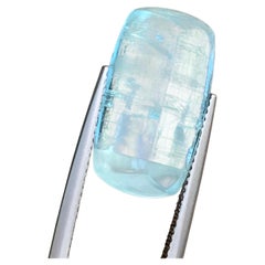 Gema de aguamarina natural azul cielo de 18 Ct, tallada en forma de pan de azúcar, para joyería, 20 mm