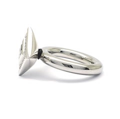 18 Carat White Gold Ring part with an 0.53 Carat Princess Cut Diamond & Diamonds