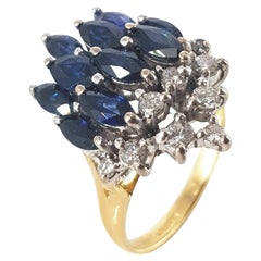 18 Ct White 
Yellow Gold Sapphire Diamond