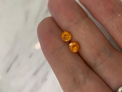 1.8 cts, Faceted spessartite pair