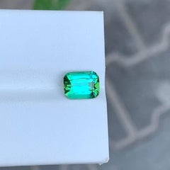 1.8 Cts Natural Cushion Cut Mint Green Color Tourmaline Gemstone for Jewelry