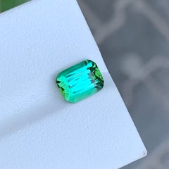 1.8 Cts Natural Cushion Cut Mint Green Color Tourmaline Gemstone for Jewelry