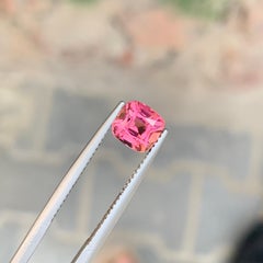 1.8 cts Natural Pink Tourmaline Gemstone Square Cushion Cut for Jewellery 7mm