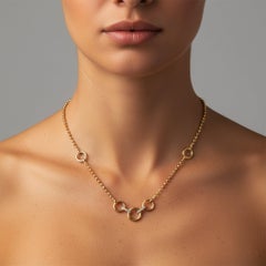 18 Diamond 14K (or 18k upon request) Yellow Gold Link Necklace