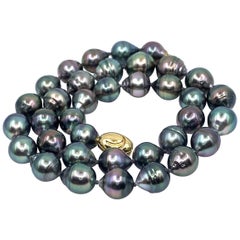 Iridesse Princess Length Multicolored Tahitian Baroque Pearl Necklace
