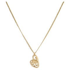 18 inch 14 Karat Gold Heart Shaped Pendant Necklace by Mon Pilar 