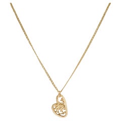 18 inch 14 Karat Gold Heart Shaped Pendant Necklace by Mon Pilar