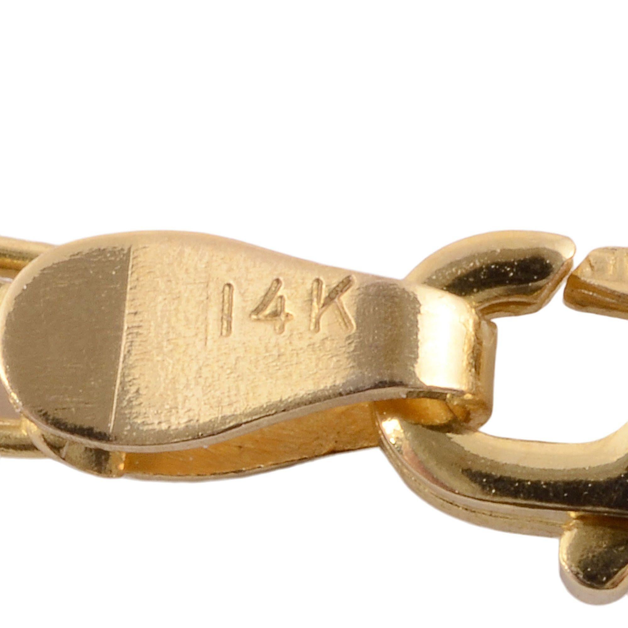 18 Zoll 14K Gelbgold Kette für Damen oder Herren im Angebot