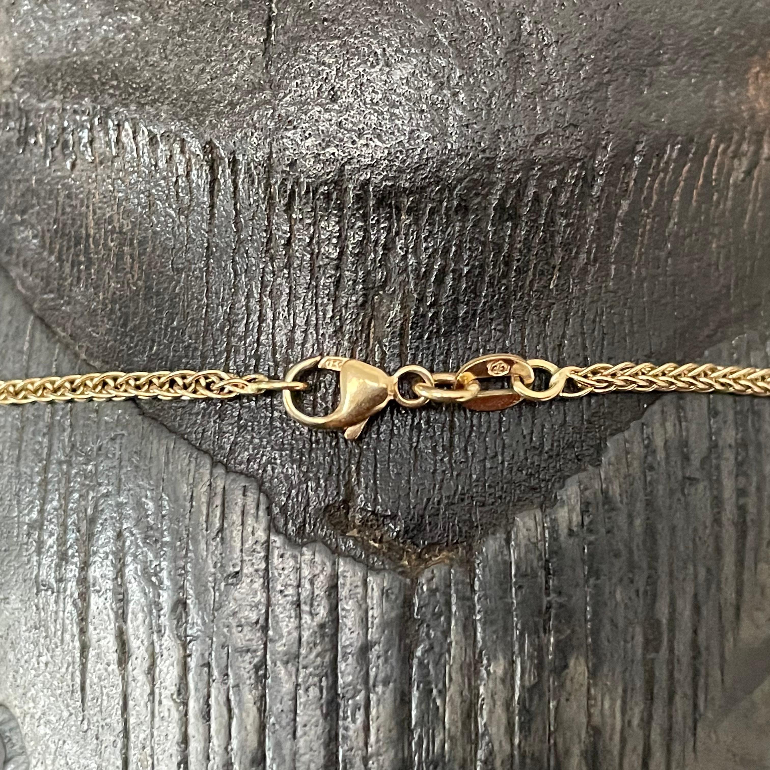 18 Zoll 18K gewebte Dreifach Spiga Kette im Zustand „Neu“ im Angebot in Soquel, CA
