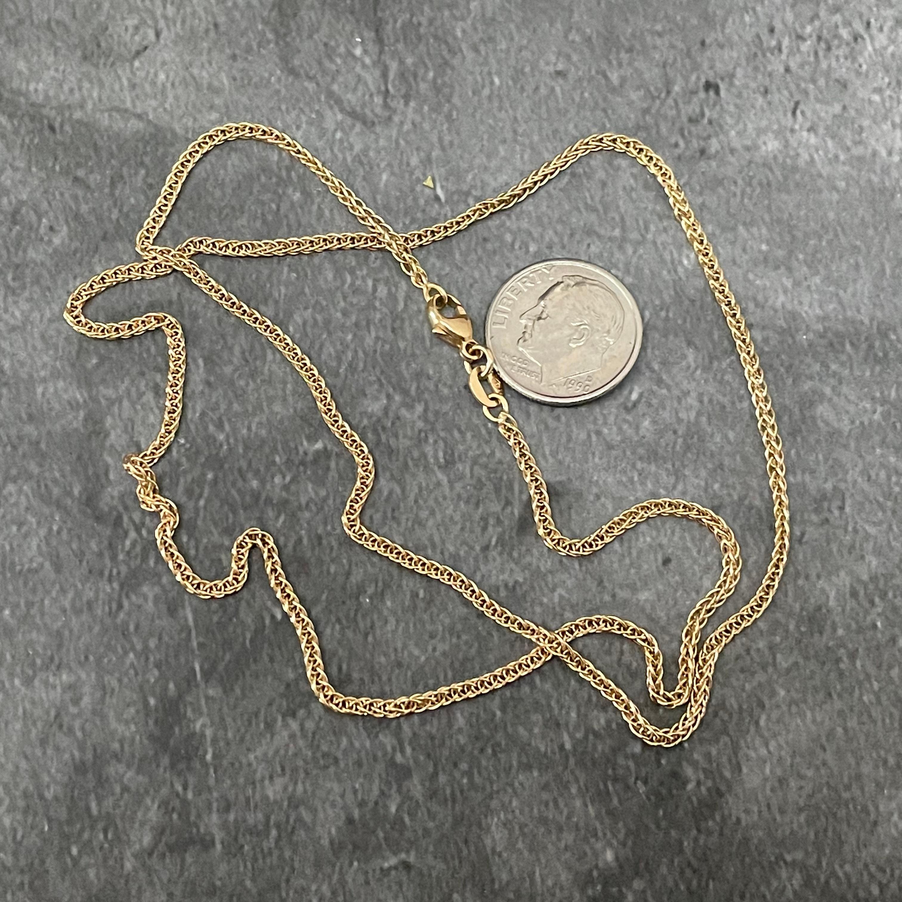18 Zoll 18K gewebte Dreifach Spiga Kette im Angebot 1
