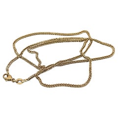 18-Zoll-Kette aus 18-Karat-Gold mit dreifachem Weizenmuster
