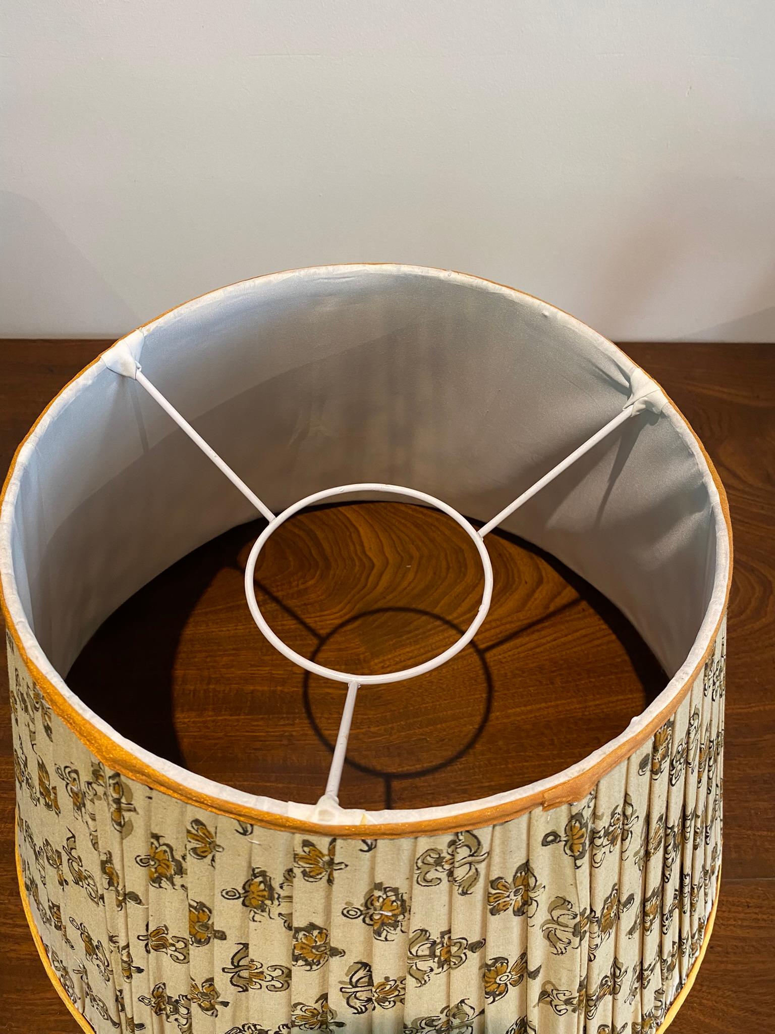 Contemporary Indian Sari Lampshade with Duplex Fitting