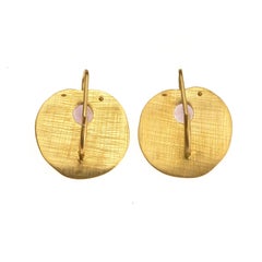 18 Karat Gold Amethyst Lotus Earrings