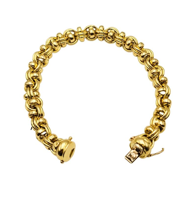 barrel link gold chain