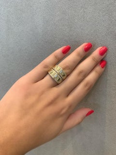 18 K Gold Monan Baguette Cut Diamond Ring