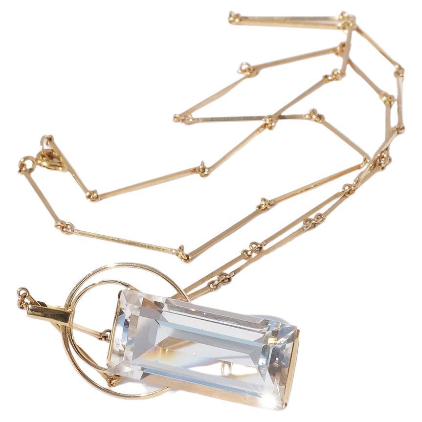 Collier en or 18 carats fabriqué à Stockholm, Suède, 1945