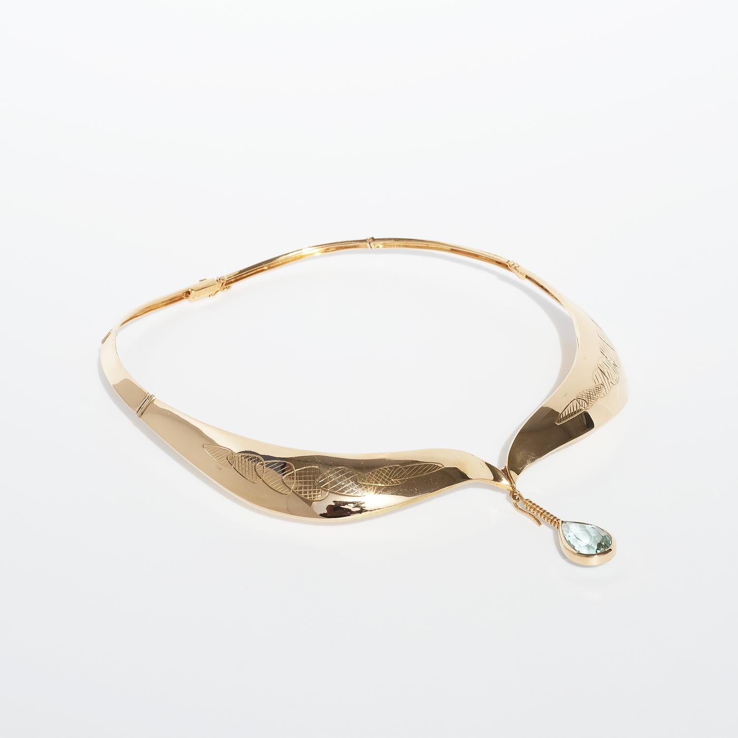 Women's 18 K Gold Necklace Made in Sweden, 1956