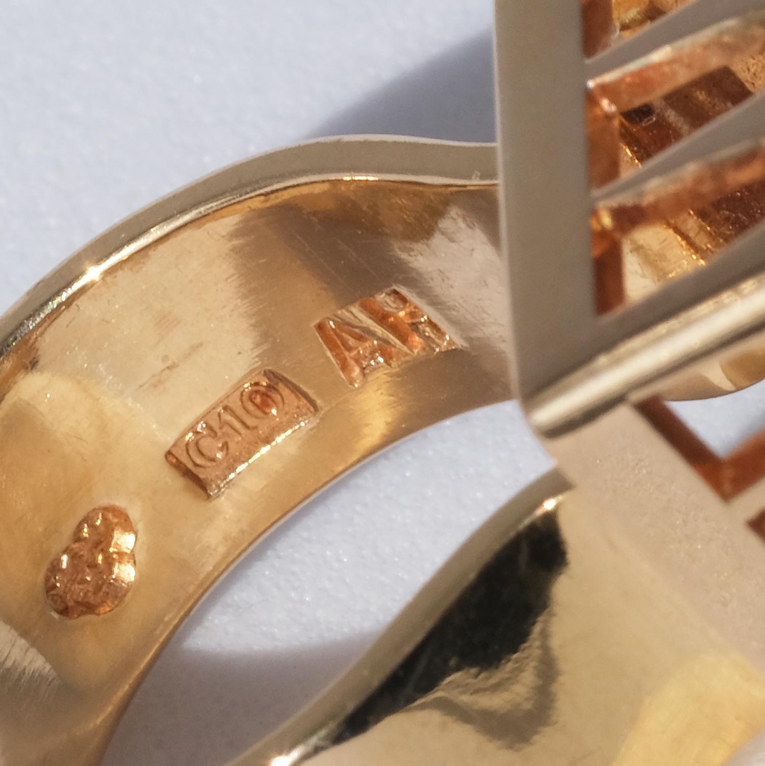 18 Karat Gold Ring aus dem Jahr 1977 im Angebot 1