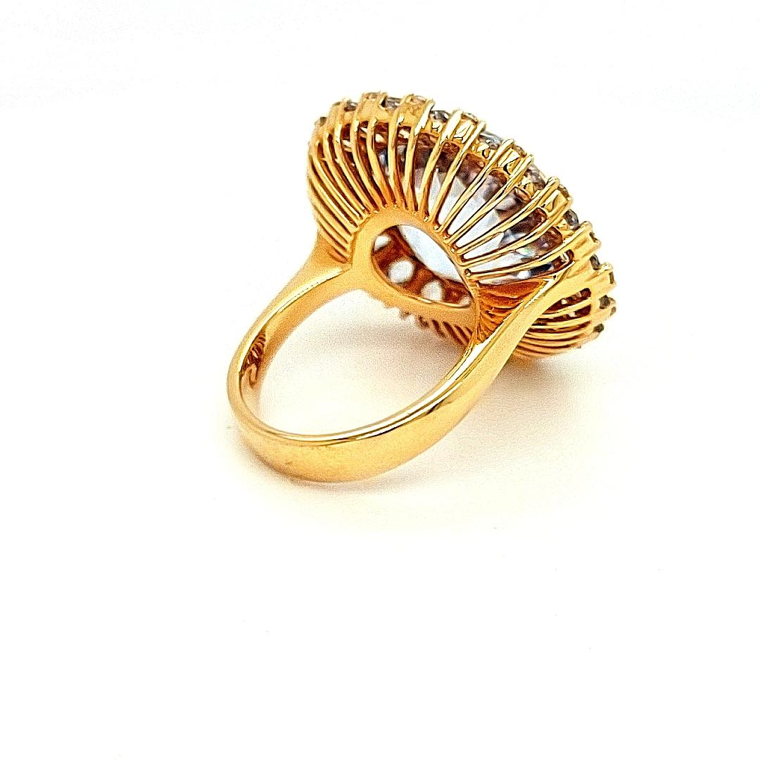 18kt Pink Gold Ring with 23.70ct Topaz & 0.20ct Diamonds Cocktail Ring For Sale 9