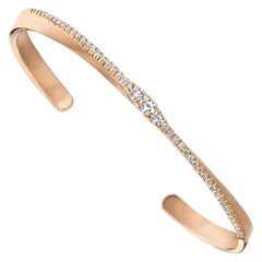 Arm Manschette aus 18 Karat Roségold mit 0,73 Karat Diamanten