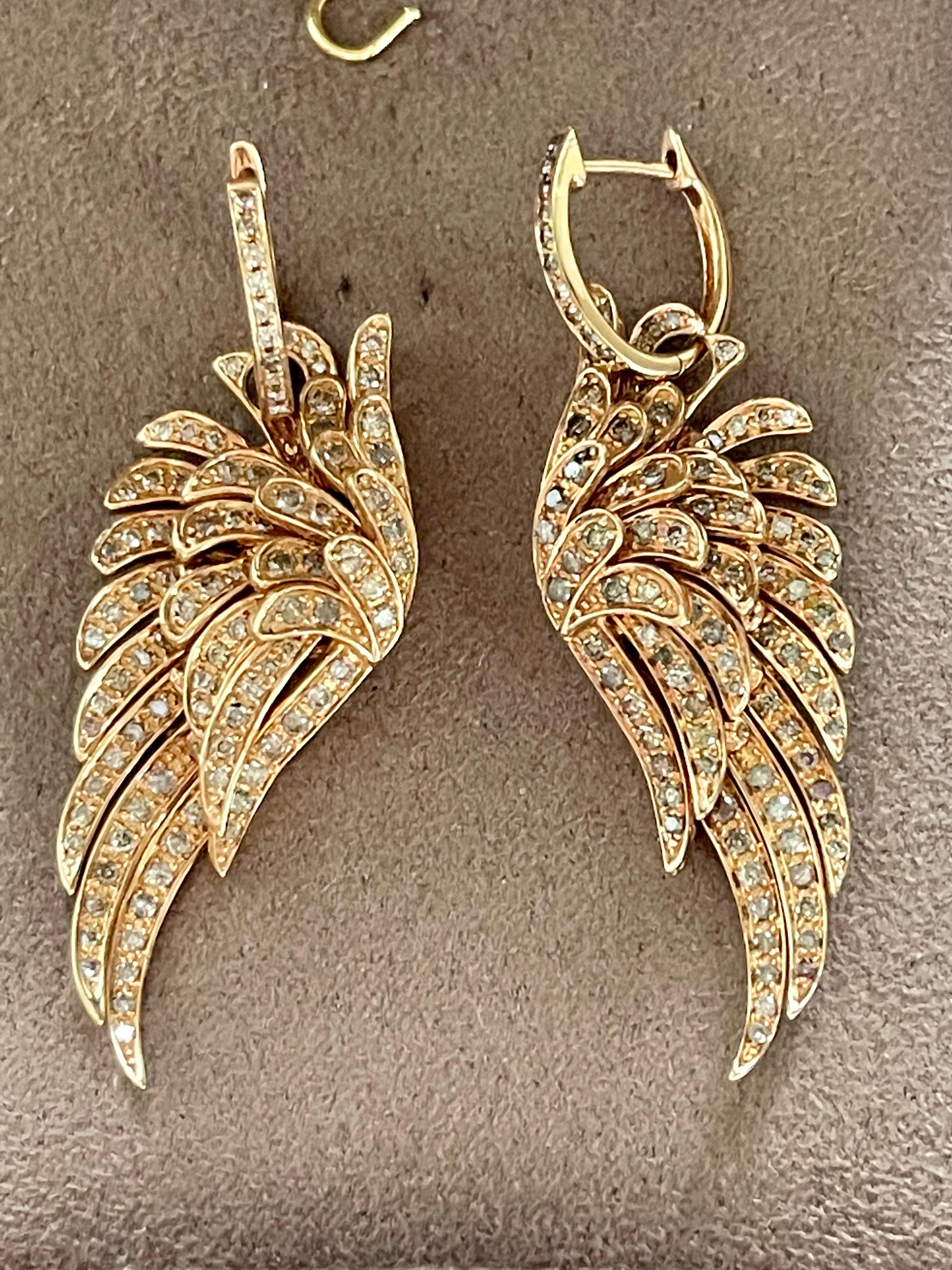 angel wings earrings gold