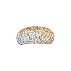 18 K Rose Gold Brown Diamond Pavé Band Ring