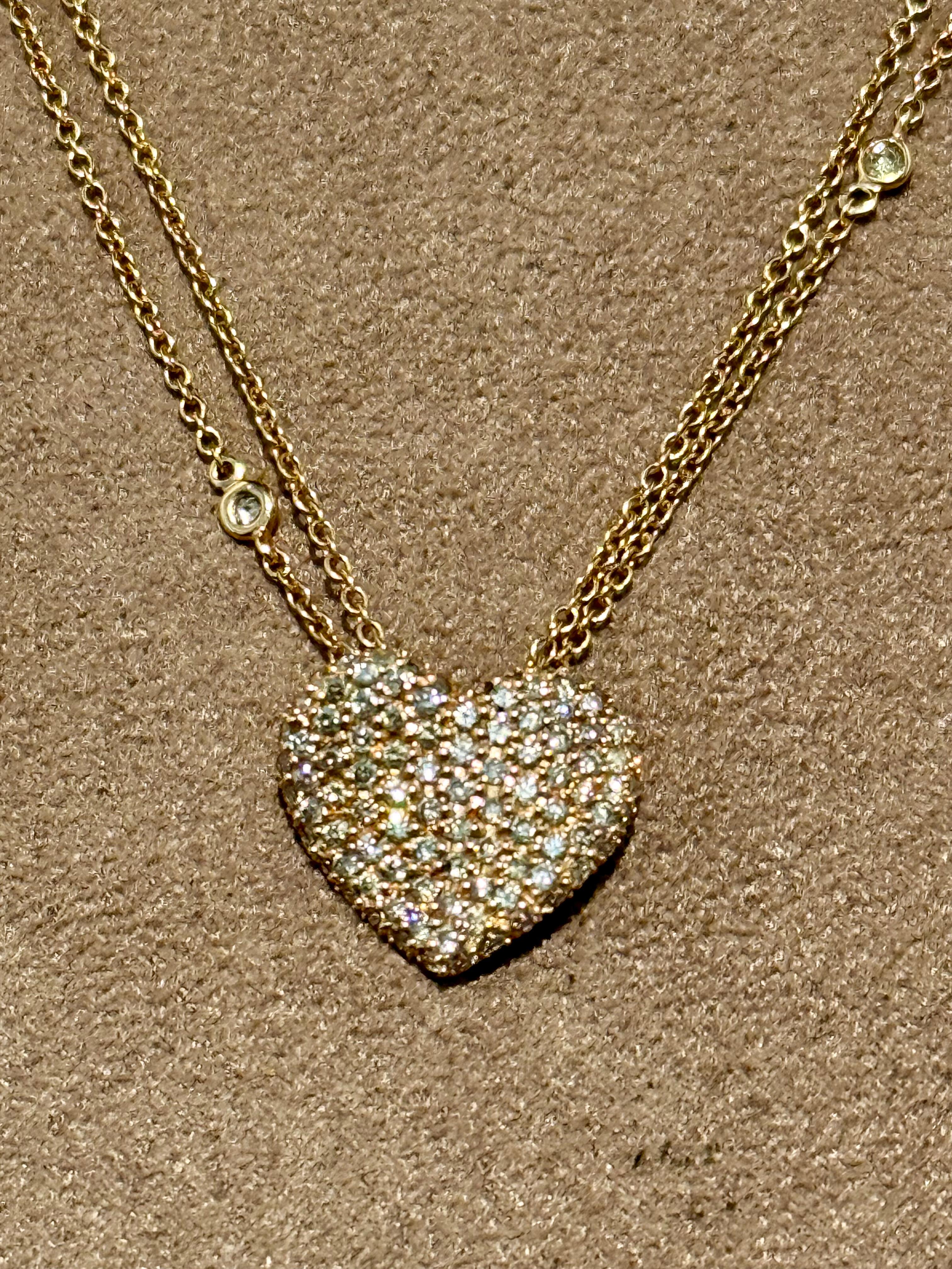 Cadena de Oro rosa de 18 K Colgante Corazón Diamante marrón en Nuevo estado para la venta en Zurich, Zollstrasse