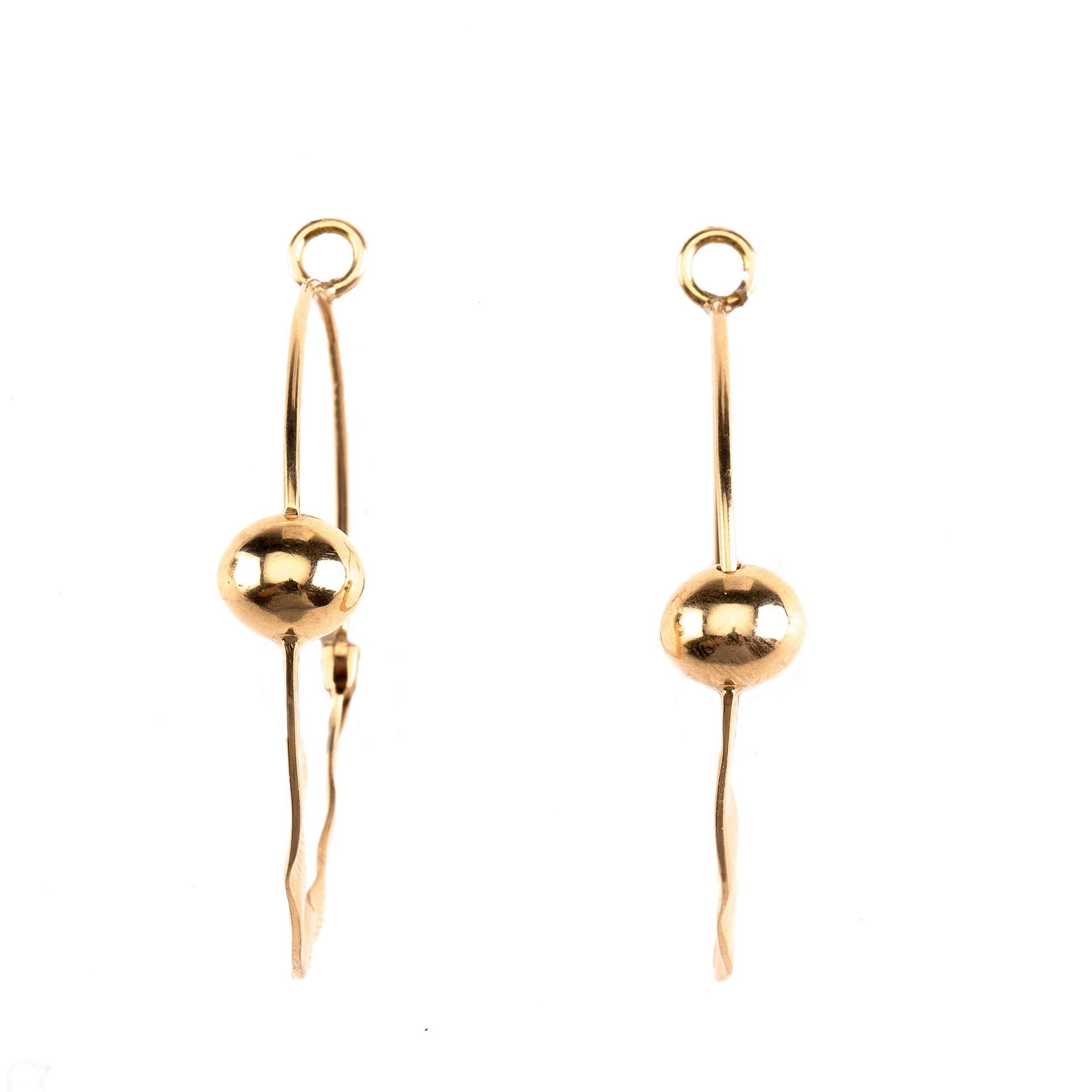 Women's or Men's 18 Karat Rose Gold Earrings Hoop Earrings For Sale