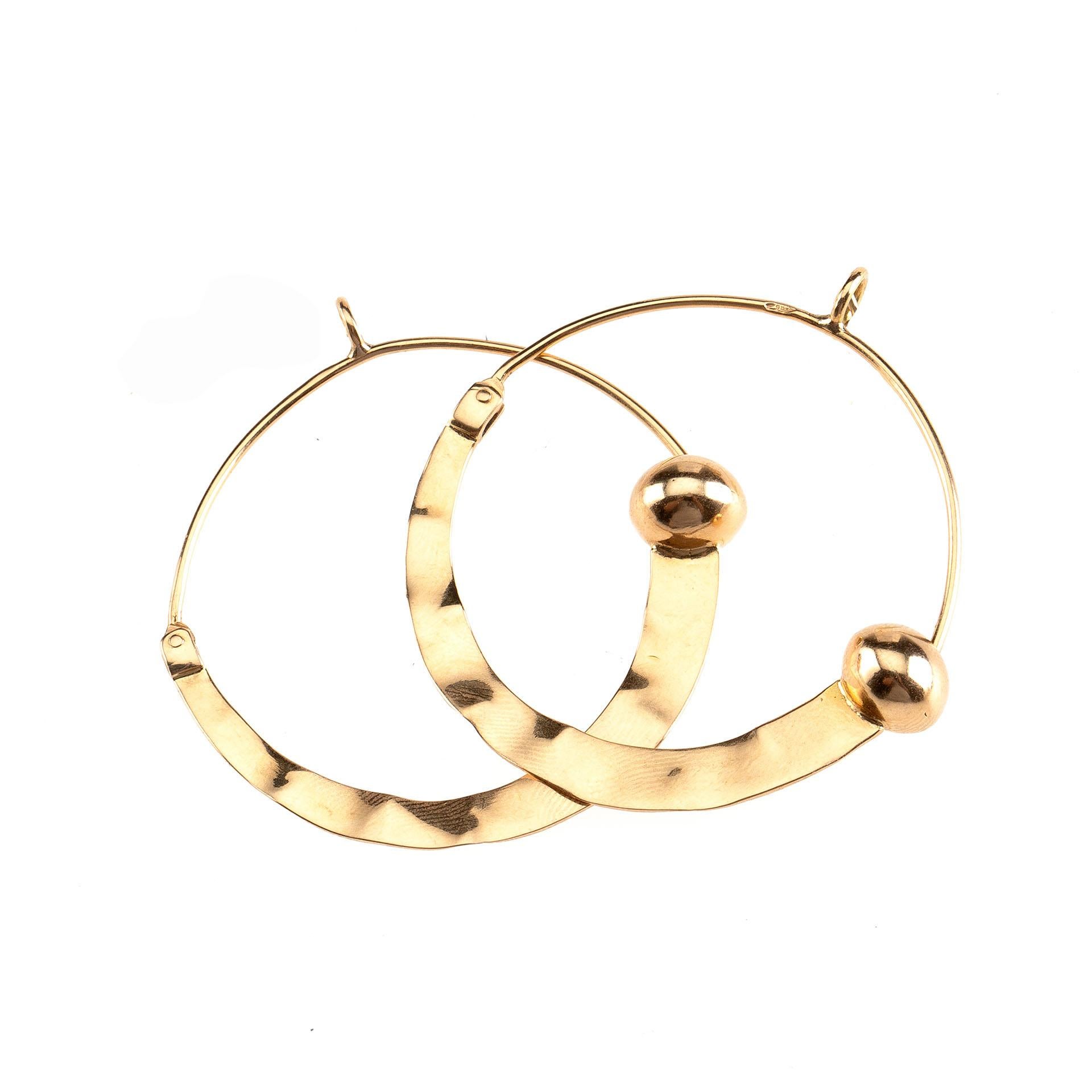 18 Karat Rose Gold Earrings Hoop Earrings For Sale 2