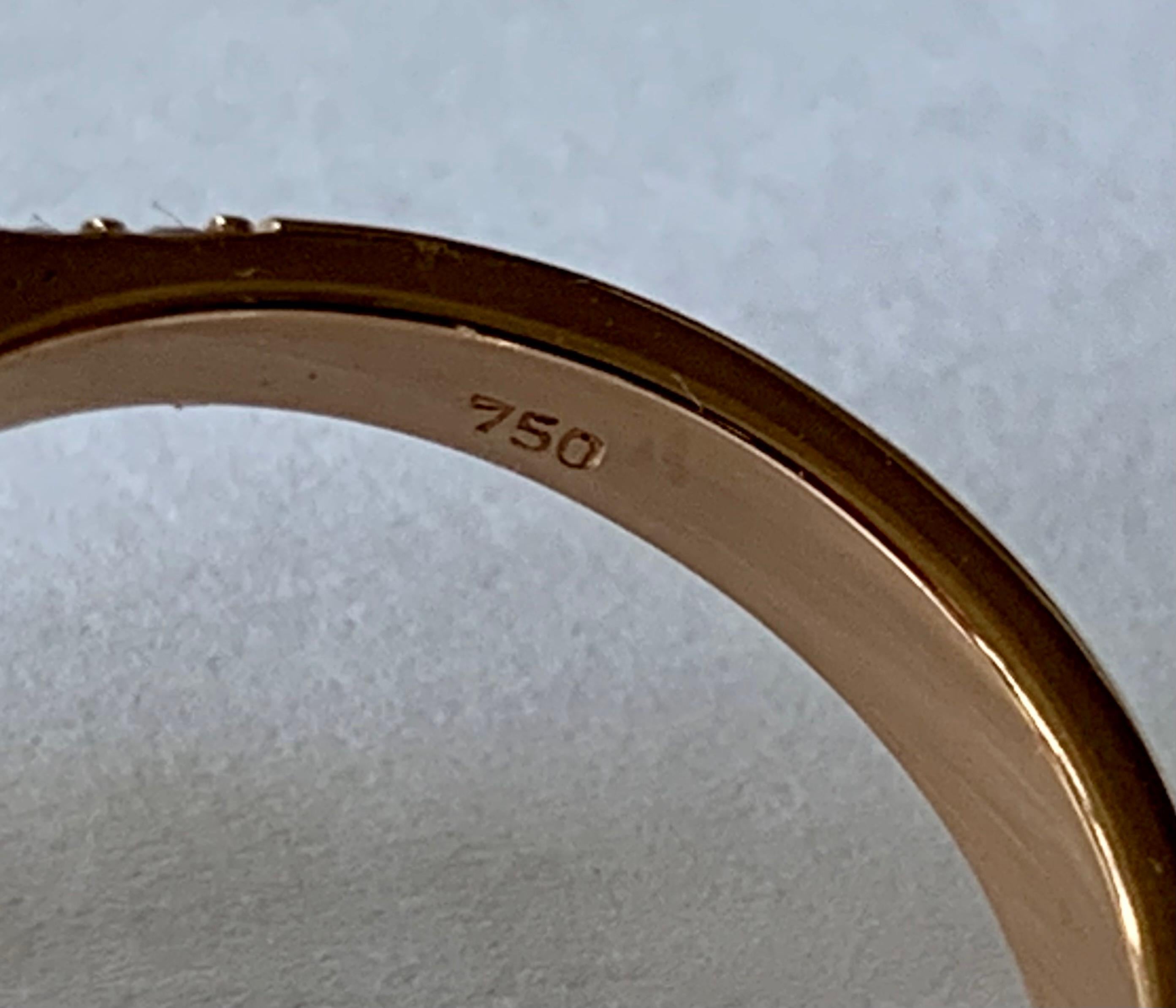 18 Karat Roségold Blumenring mit Diamanten 1