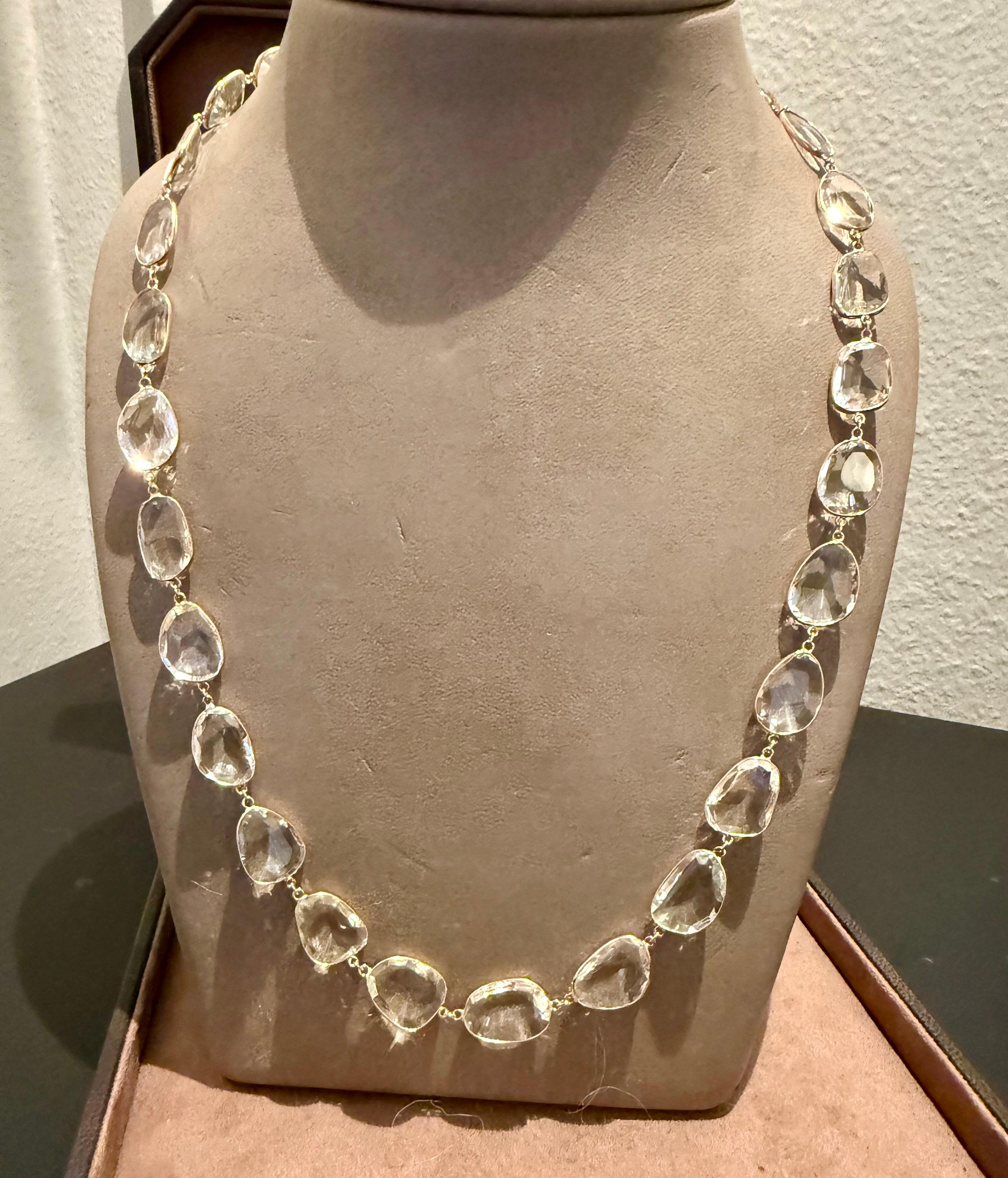 Collana lunga in oro rosa 18 K. Ametista verde Sautoir In condizioni Nuovo in vendita a Zurich, Zollstrasse