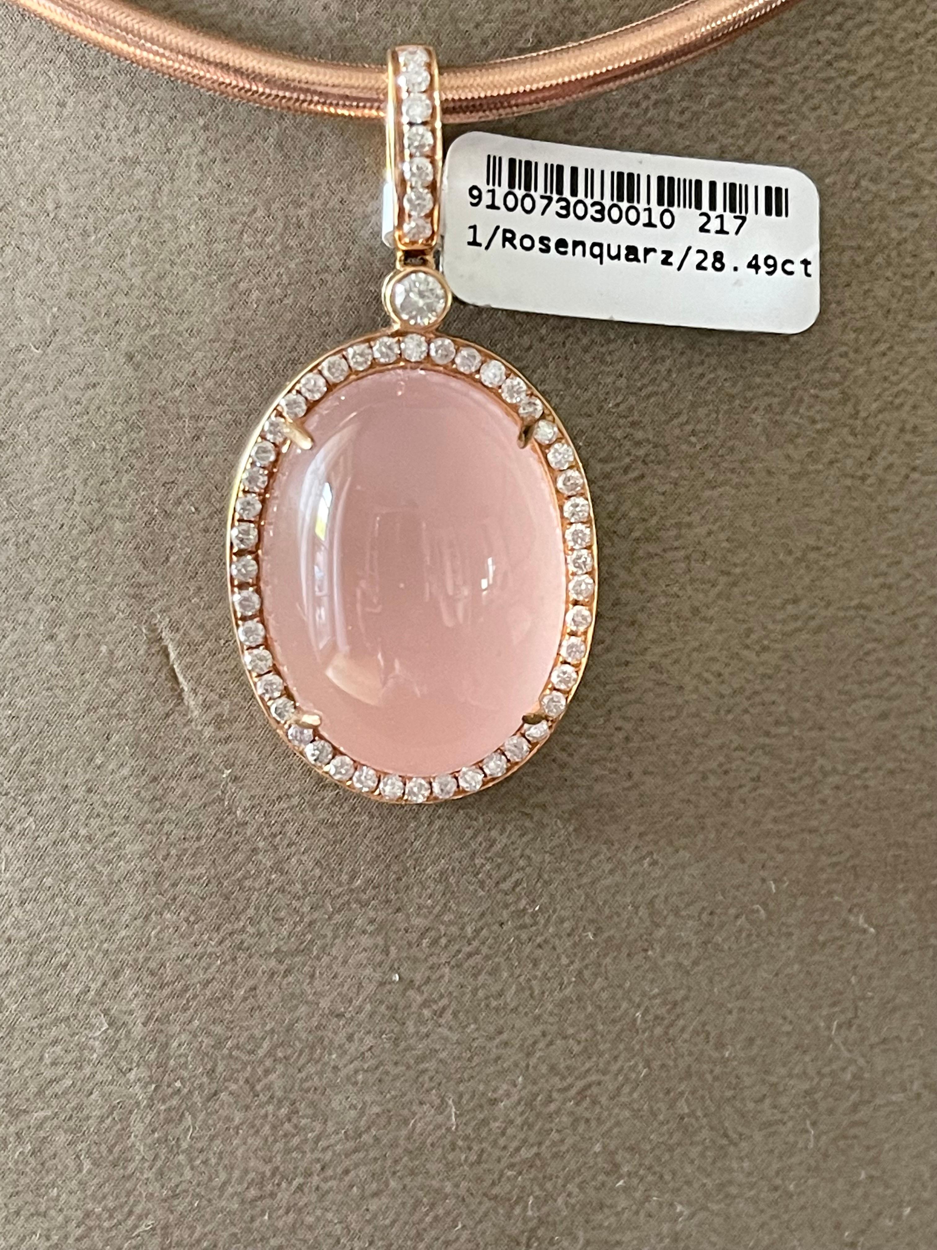 rose gold rose quartz necklace