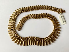 18 K Rose Gold Retro Vintage Fringe Necklace