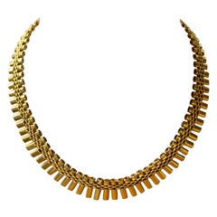 18 K Rose Gold Retro Vintage Fringe Necklace