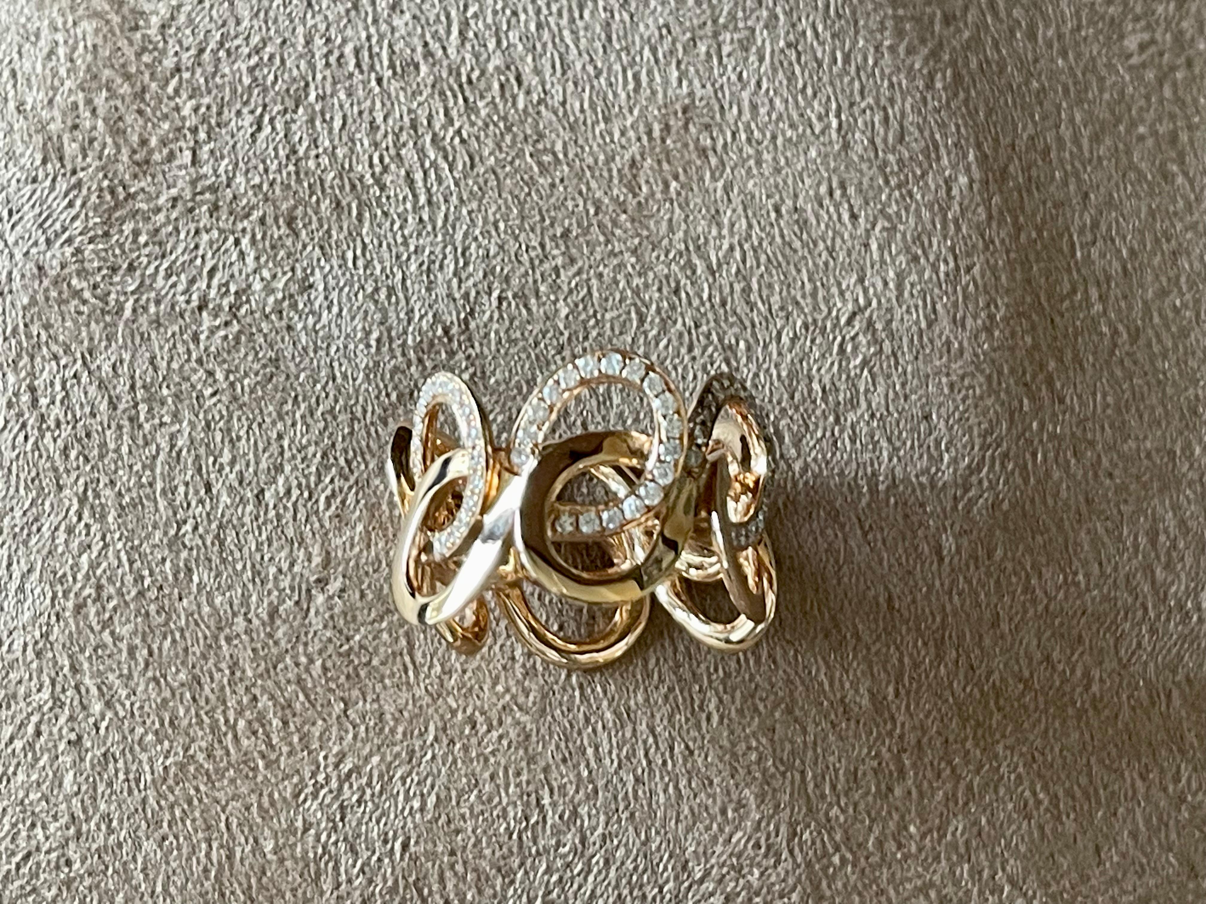 Anello in oro rosa 18 K con diamanti In condizioni Nuovo in vendita a Zurich, Zollstrasse