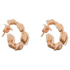 Oro rosa de 18 K  Sarab Pendiente brillante con diamantes