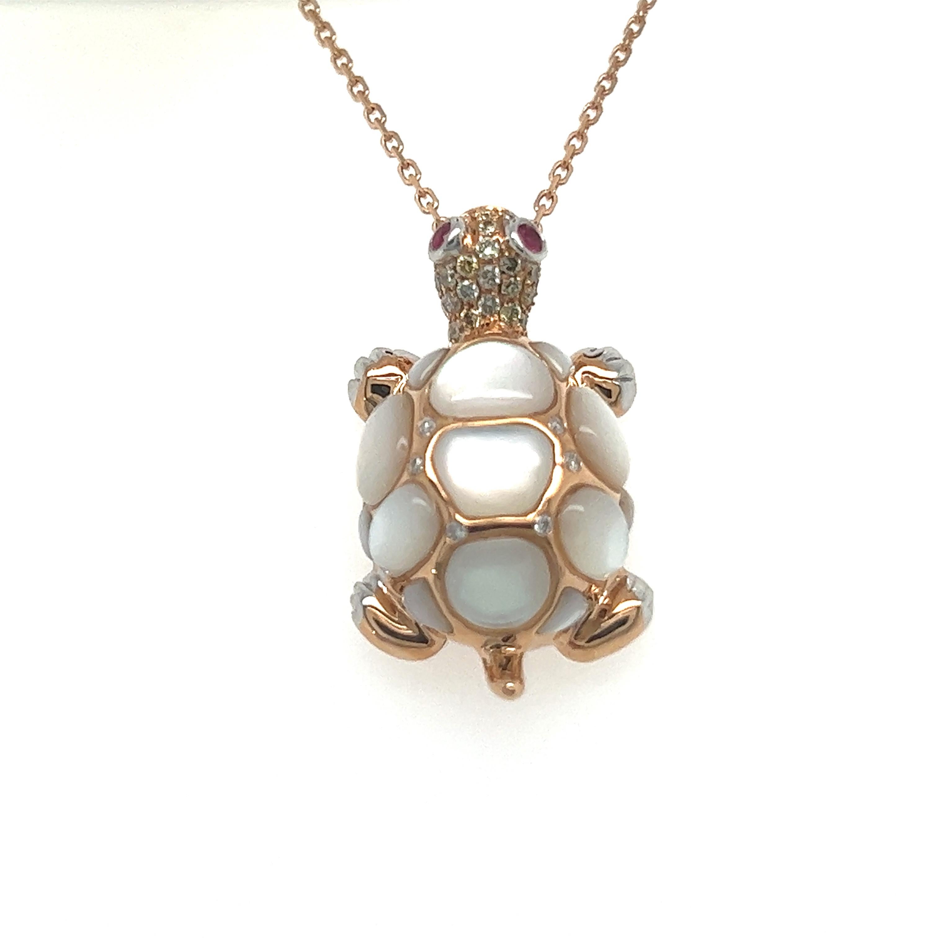 tortoise gold pendant