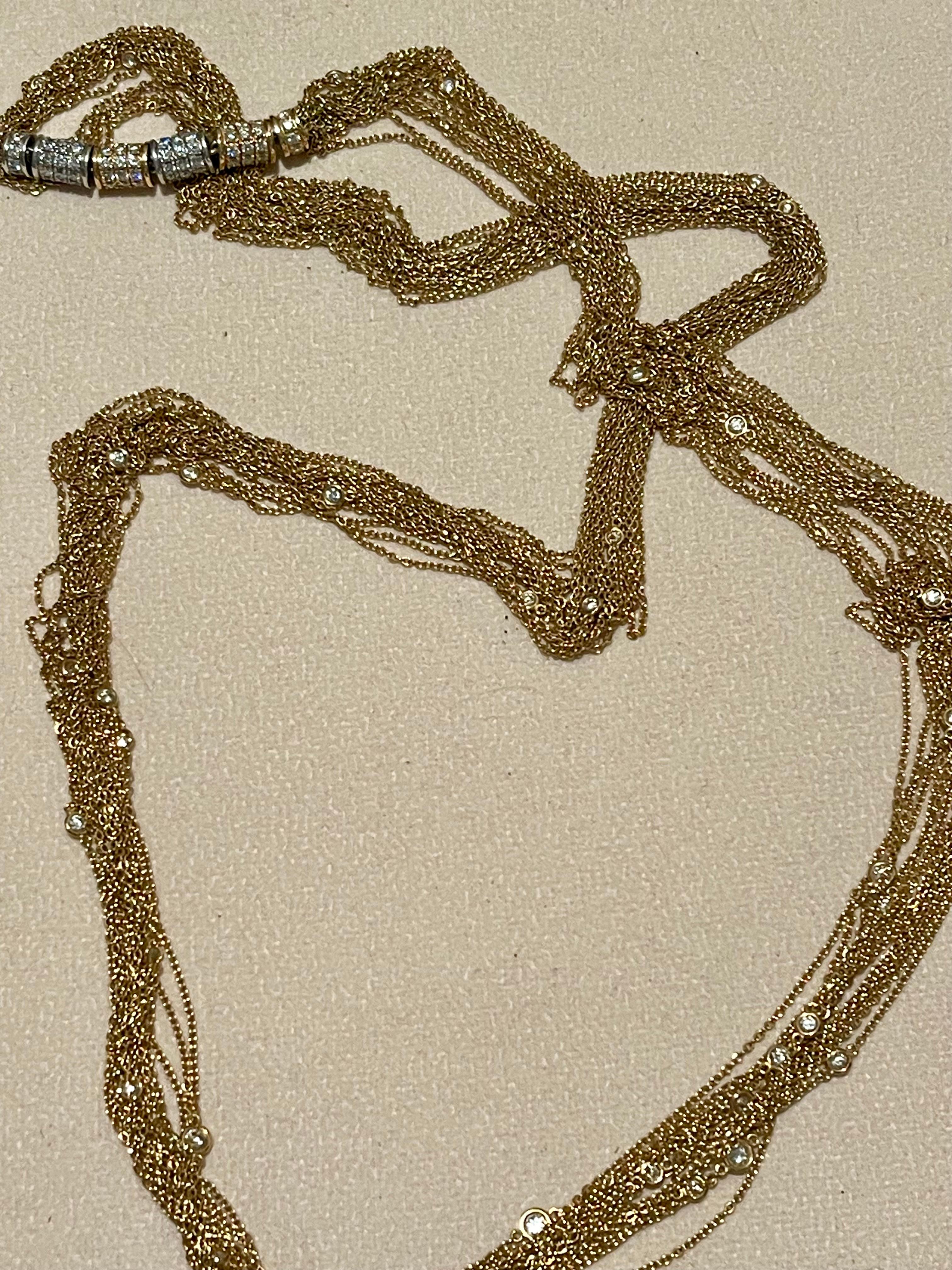 18 K rose white Gold Paul Binder Diamond Sautoir 4
